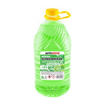 Омивач скло зимовий AutoDrive Lime -19°C 5л (Арт. AD0139) AD0139 фото