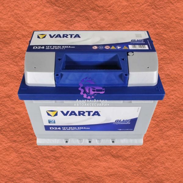 Акумулятор VARTA Blue Dynamic D24 60Ah 540A R+ L2 (Арт. 533078) 533078 фото
