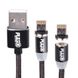 Кабель магнітний PULSO USB - Lightning 2,4А, 1m, black (тільки зарядка) MC-2301L BK фото 2