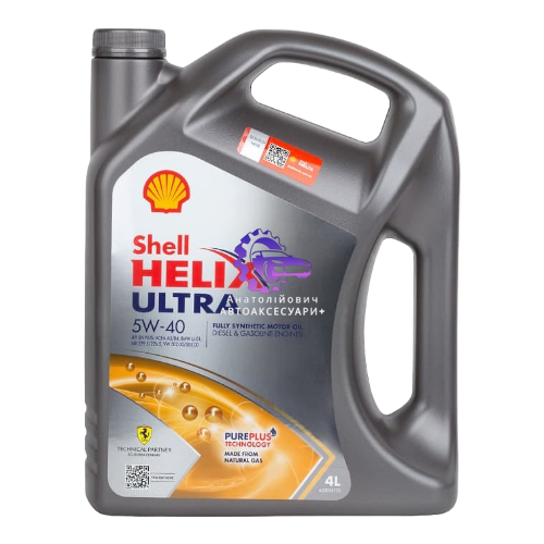 Мотора олива синтетична SHELL Helix Ultra 5W-40, 4 л (550052679) 550052679 фото