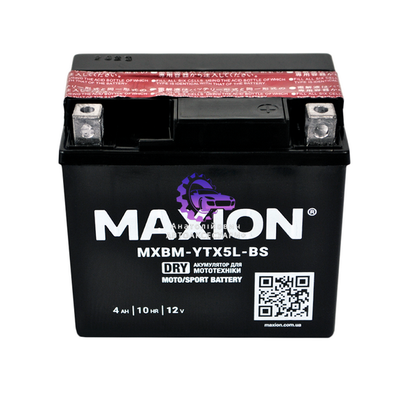 Мото акумулятор MAXION MXBM-YTX7L-BS AGM (12V, 6Ah) сухозаряджений без електроліту (Арт. MXBM-YTX7L-BS) MXBM-YTX7L-BS фото