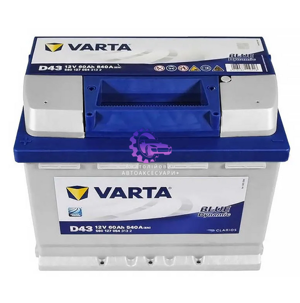 Акумулятор VARTA Blue Dynamic D43 60Ah 540A L+ L2X (Арт. ak533077) ak533077 фото