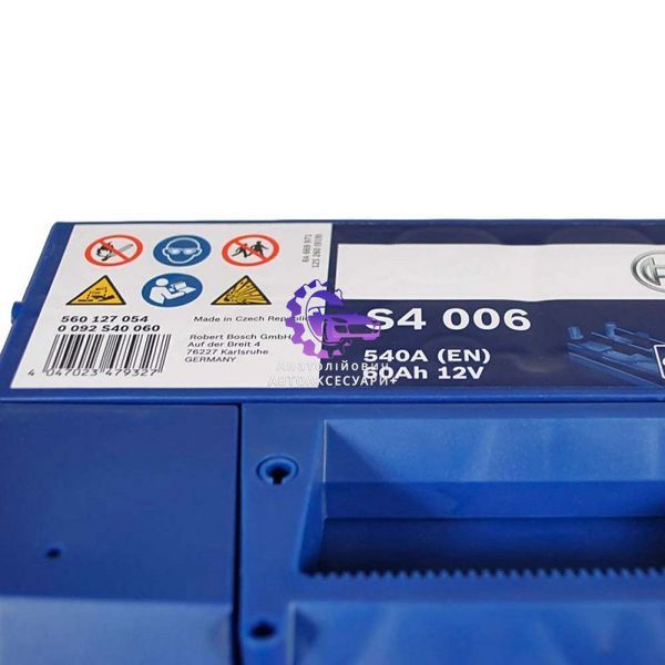 Акумулятор Bosch S4 006 60Ah 540A 12V L+ L2 (Арт. 0092S40060) 0092S40060 фото