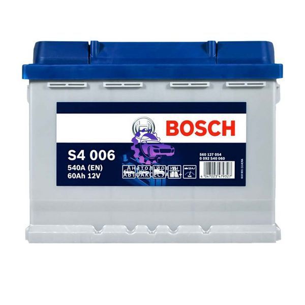Акумулятор Bosch S4 006 60Ah 540A 12V L+ L2 (Арт. 0092S40060) 0092S40060 фото