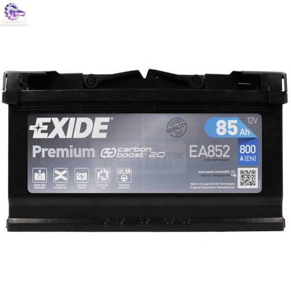 Акумулятор Exide EA852 Premium 85Ah 800A 12V R+ LB4 (Арт. EA852) EA852 фото