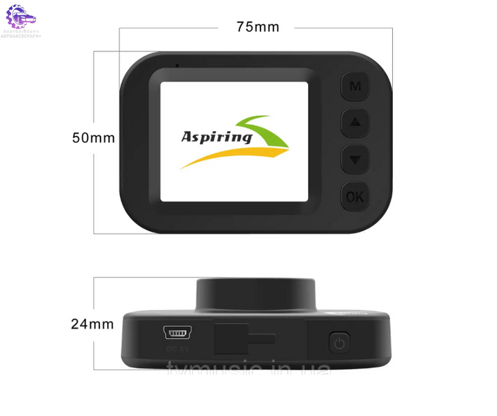 Відеореєстратор Aspiring Proof 3 (Арт. PR011510), FULL HD, G-sensor, 130&deg; PR011510 фото