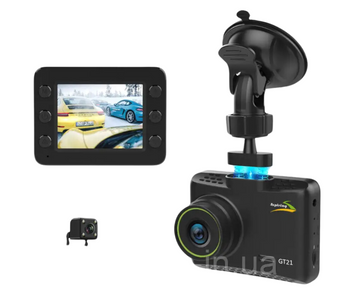 Відеореєстратор Aspiring GT21 Dual FHD 2.5" FullHD, 2 камери, 170°, G-сенсор, мікрофон, (Арт. CD20HF7PR7) CD20HF7PR7 фото