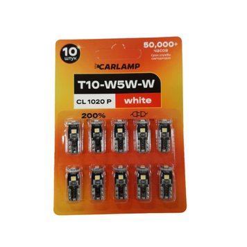 Світлодіодні лампи Carlamp 3G-Series T10 (W5W) - W, 9-16V, 200Lm. 1шт. (Арт. CL1020P) CL1020P фото