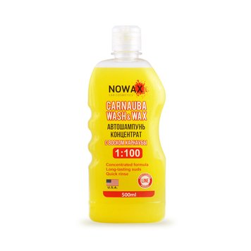 Автошампунь Nowax Carnauba Wash&Wax концентрат, карнаубський віск, 0.5л (Арт. NX00510) NX00510 фото