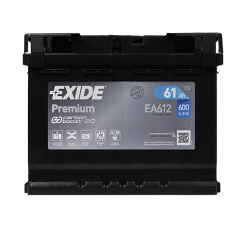 Автомобільний акумулятор EXIDE Premium 61Ah 600A R+ h=175 (Арт. EA612) EA612 фото