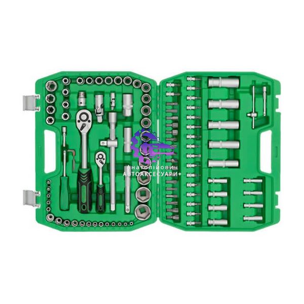 Набір інструментів INTERTOOL ET-6108SP, 1/2" & 1/4", 108 од., вуглецева сталь (Арт. ET-6108SP) ET-6108SP фото