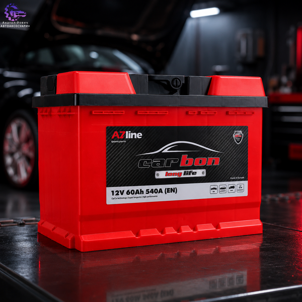 Акумулятор Carbon Euro 60Ah 540A 12V R+ 242&times;175&times;190 мм 31764 31764 фото