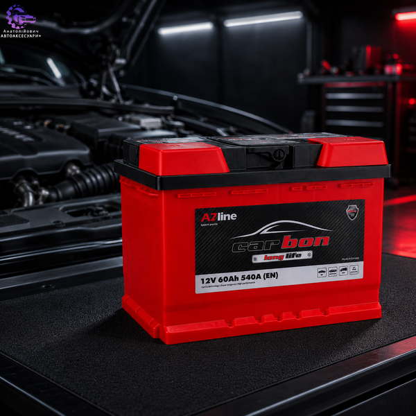 Акумулятор Carbon Euro 60Ah 540A 12V R+ 242&times;175&times;190 мм 31764 31764 фото