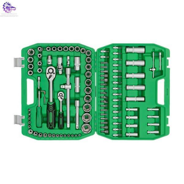 Набір інструментів INTERTOOL ET-6108SP, 1/2" & 1/4", 108 од., вуглецева сталь (Арт. ET-6108SP) ET-6108SP фото