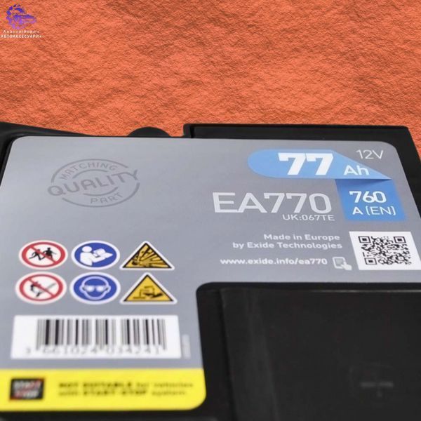 Автомобільний акумулятор EXIDE Premium 77Ah 760A R+ (Арт. EA770) EA770 фото