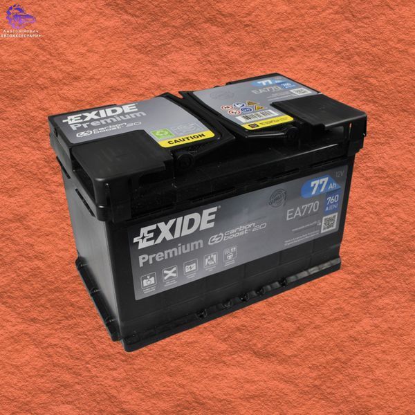Автомобільний акумулятор EXIDE Premium 77Ah 760A R+ (Арт. EA770) EA770 фото