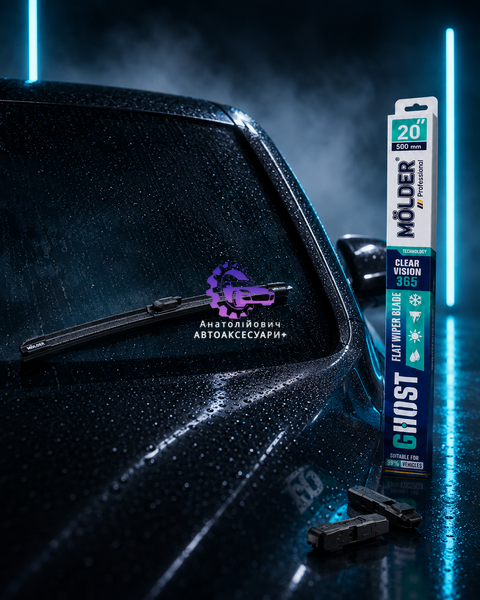 Безкаркасна щітка склоочисника Molder GHOST 20&Prime; / 500 мм MG500 MG500 фото
