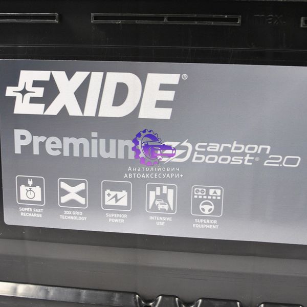 Автомобільний акумулятор EXIDE Premium 100Ah 900A R+ (Арт. EA1000) EA1000 фото