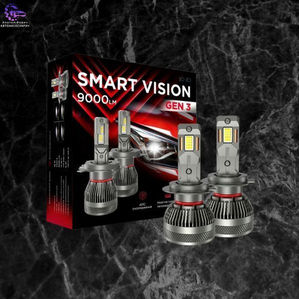 Світлодіодні лампи CarLamp Smart Vision Gen 3 H7 9000Lm 6500K 55W (Арт. SMG3H7) SMG3H7 фото