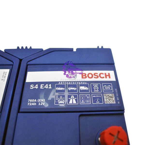 Акумулятор BOSCH EFB S4E 410 72Ah 760A R+ Asia D26 ak0092S4E410 фото