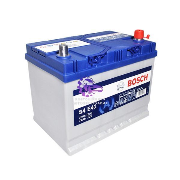 Акумулятор BOSCH EFB S4E 410 72Ah 760A R+ Asia D26 ak0092S4E410 фото