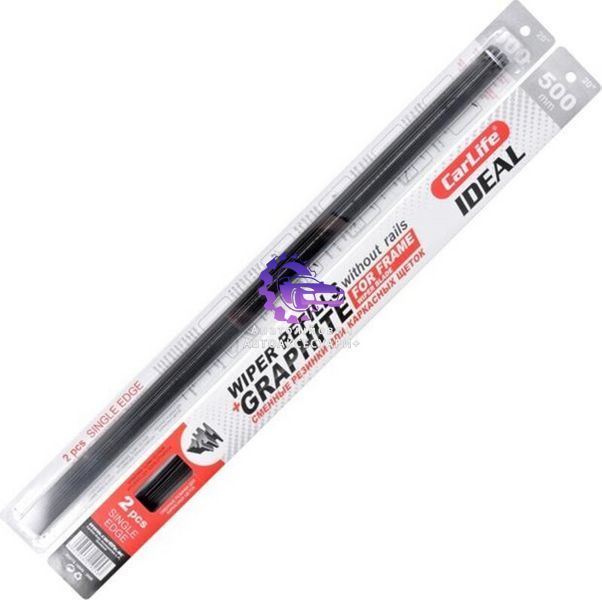 Змінна гумка для щітки склоочисника CarLife SINGLE EDGE 20"/500мм з графітовим та PTFE напиленням (G50-9155) G50-9155 фото