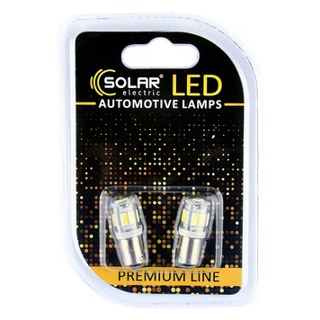 LED автолампа SOLAR 12V T8.5 BA9s 9SMD White, 2 шт. (SL1335) SL1335 фото