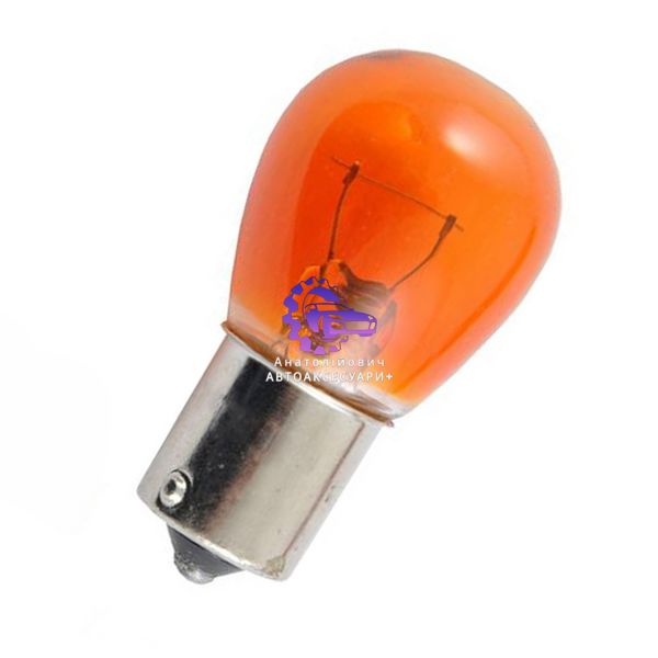 Лампа розжарювання SOLAR PY21W 12V 21W BA15s Amber (1271) 1271 фото