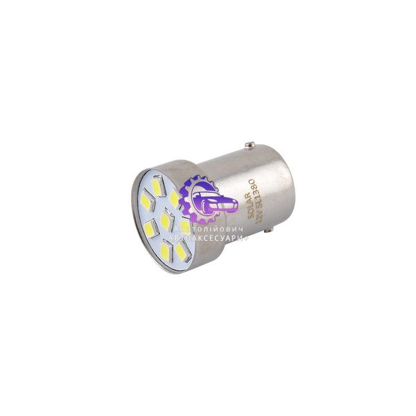 LED Автомобільні Лампи SOLAR G18.5 BA15s 8SMD White (SL1380), Набір з 2 штук SL1380 фото