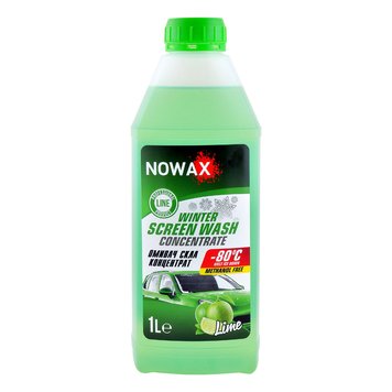 Склоомивач Зимовий NOWAX WINTER SCREEN WASH CONCENTRATE -80°C Lime, Концентрат, 1 л (NX01170) NX01170 фото