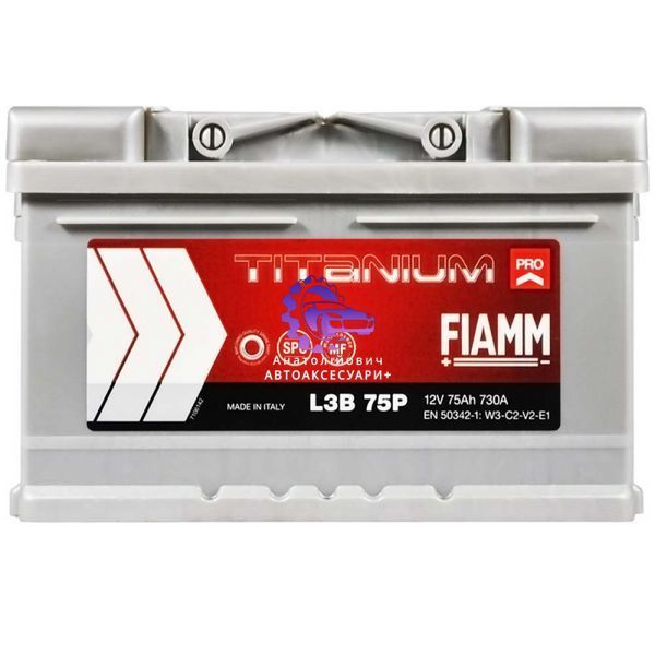 Акумулятор &mdash; FIAMM Titanium Pro 75 Ah 730 A R+ (L3B) (Арт. 7905156) 7905156 фото