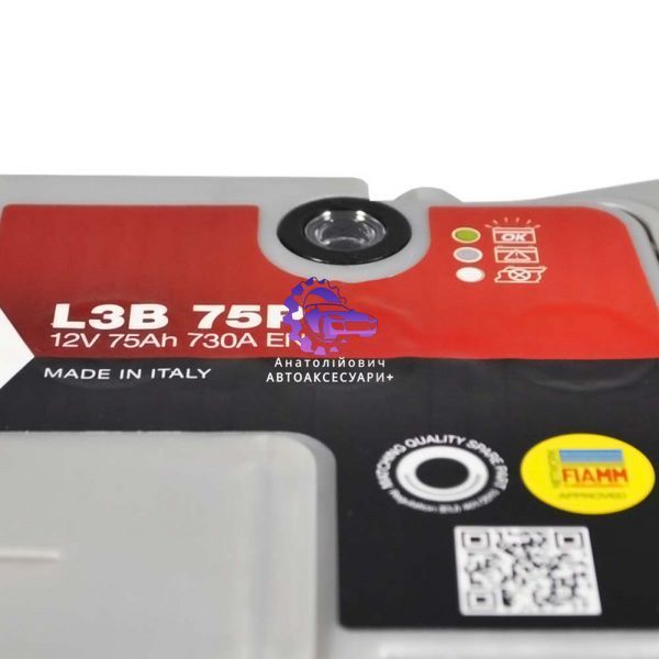 Акумулятор &mdash; FIAMM Titanium Pro 75 Ah 730 A R+ (L3B) (Арт. 7905156) 7905156 фото