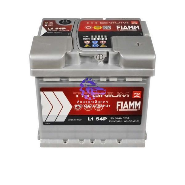 Автомобільний акумулятор FIAMM Titanium Pro 54Ah 520A R+ (L1) (Арт. 7905145) 7905145 фото