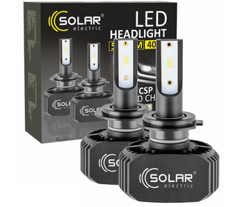 LED автолампа Solar H7 12/24V 6000K 5000Lm 40W, CSP1860, 2 шт. (Арт. 8207) 8207 фото