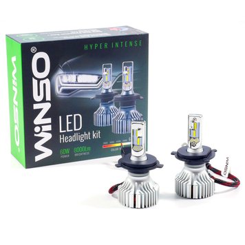 Світлодіодні лампи LED H4 12/24V, 60 Вт, 8000 Лм, 6500К, Lumileds ZES Chip (Арт. 798400) 798400 фото