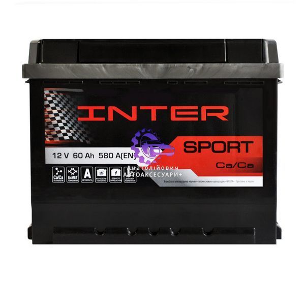 Акумулятор автомобільний Inter Sport 60Ah 580A L+ (Арт. 4820219073925) 4820219073925 фото