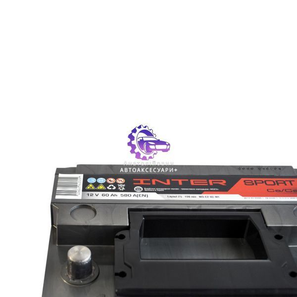 Акумулятор автомобільний Inter Sport 60Ah 580A L+ (Арт. 4820219073925) 4820219073925 фото