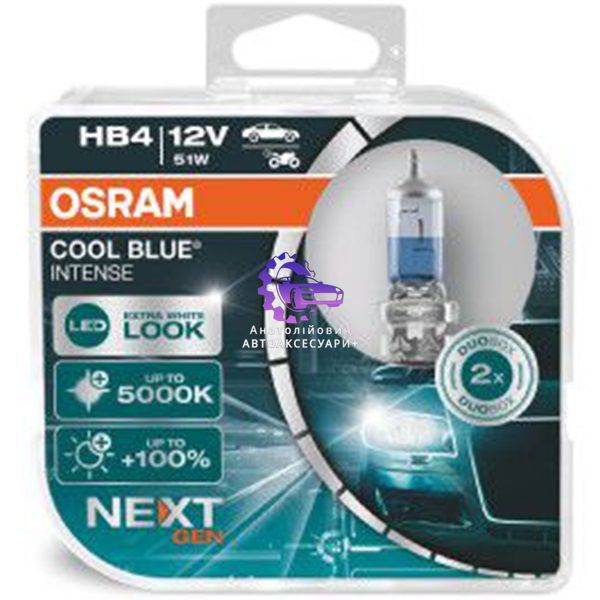 Лампа OSRAM HB4 12V 51W P22D COOL BLUE INTENSE NEXT GEN +100% (Арт. 9006CBN-HCB) 9006CBN-HCB фото