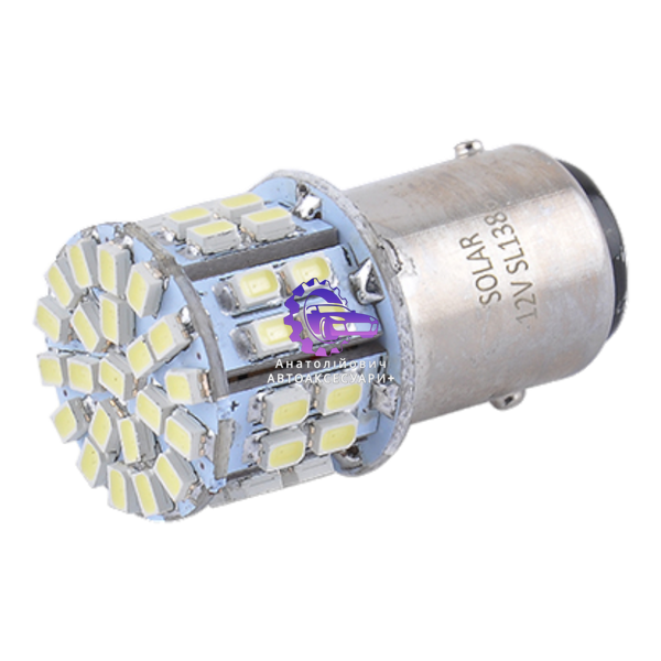 LED Автолампи SOLAR S25 50SMD White 12V, Набір 2 шт. (SL1386) SL1386 фото