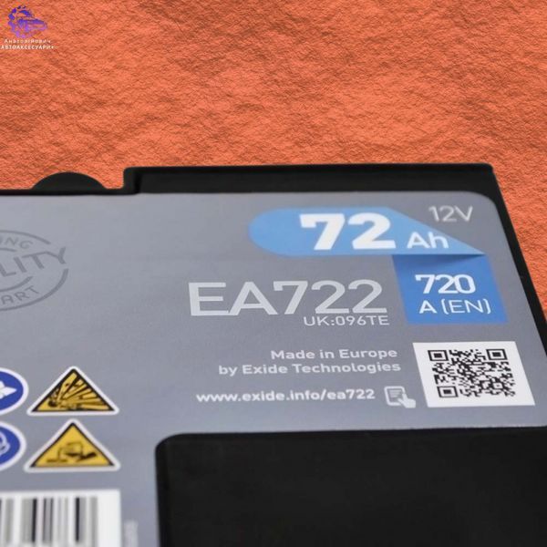 Автомобільний акумулятор EXIDE Premium EA722 72Ah 720A R+ (Арт. EA722) EA722 фото