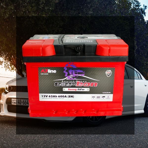 Автомобільний акумулятор CARBON 62 Ah 12V R+ Euro 600A (242&times;175&times;175 мм) (Арт. CRB62-00) CRB62-00 фото