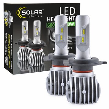 LED Автолампа SOLAR H4 12/24V 6500K 6000Lm 50W Cree Chip (8604) 8604 фото