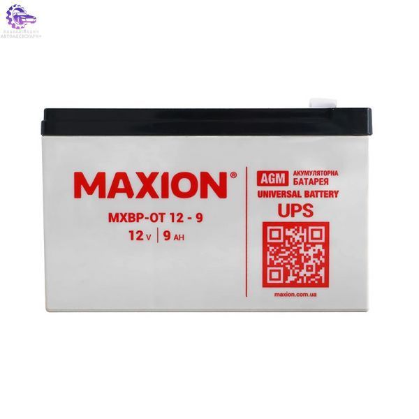 Акумулятор AGM MAXION MXBP-OT 12-9 12V 9Ah для БДЖ, телекомунікацій, сонячних систем MXBP-OT 9-12 фото