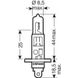 Автомобільна лампа OSRAM H1 12V 55W P14.5s ORIGINAL (Арт. 64150) 64150 фото 3