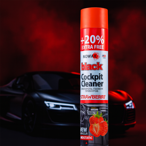 Поліроль пластика NOWAX Black Cockpit Cleaner Strawberry 750 мл (Арт. NX00704) NX00704 фото
