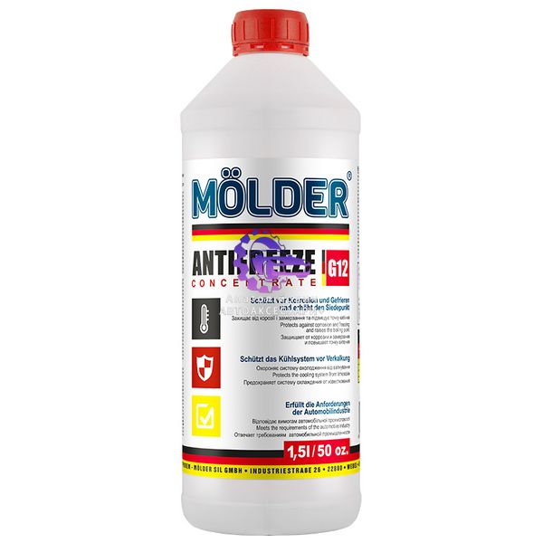 MÖLDER Antifreeze Concentrate, Червоний, 1.5L (UKF-015-G12) UKF-015-G12 фото