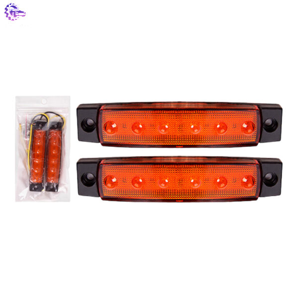 Ліхтар Габаритний 24V 6 LED 96x20 мм Жовтий 2 шт. (BL-64906 24V-Yellow) BL-64906 24V-Yellow фото