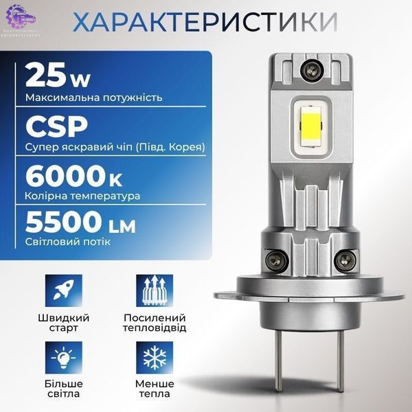 LED лампи H7 CARLAMP Crystal Vision CVH7New для авто