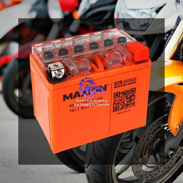 Мото акумулятор MAXION MXBM-YTX5L-BS GEL 12V 5Ah 55A R+ гелевий (Арт. MXBM-YTX5L-BS GEL) MXBM-YTX5L-BS GEL фото
