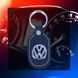 Брелок шкіряний Volkswagen синій з металевим логотипом (Арт. кожаный простой VLK) кожаный простой VLK фото 1